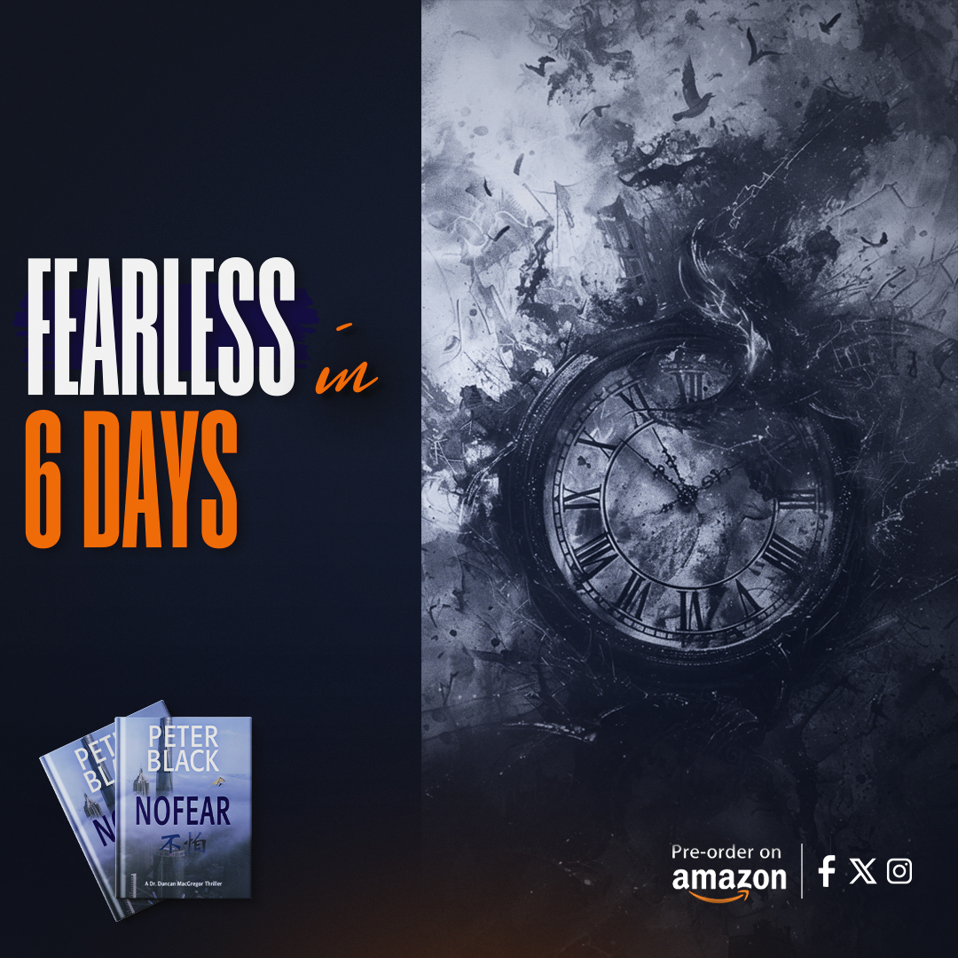 PeterBlackBook4's tweet image. Six days left until Sophie Grainger faces the ultimate test, living without fear. Will she survive, or will her fearlessness destroy her?

Set your alarms! Six days until "NoFear" drops!

#6dayscountdown #thrillerbooks #nofearnovel #suspensefans #readersofinstagram #newbooks