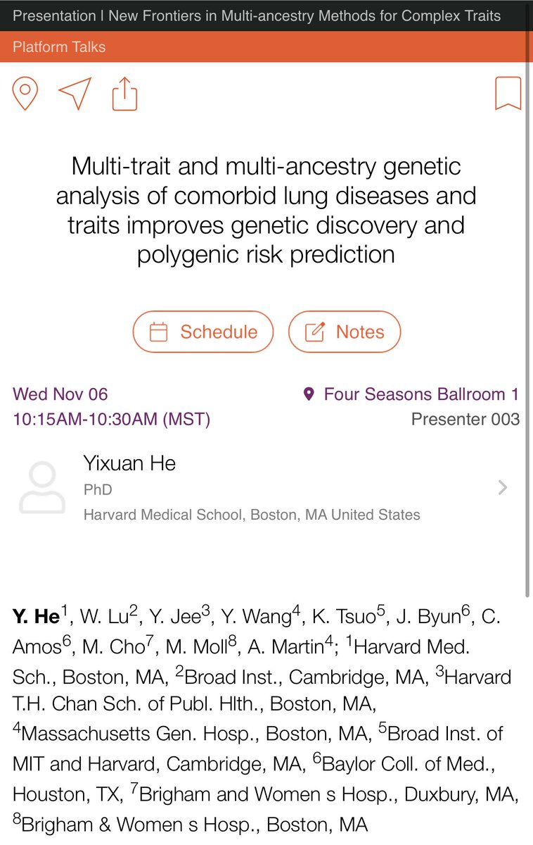 Heading to #ASHG2024? Interested in polygenic risk scores or lung diseases? 🧬

I'm giving a talk on Wed 10:15-10:30am on my postdoctoral work with <a href="/genetisaur/">Alicia Martin</a> 🌟

I'm also hiring! Please find me after the talk to chat if you're interested in joining heylab.org