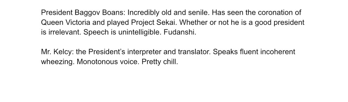 Side character profiles for something ive made barely any progress in. I have no Idea what I’m doing