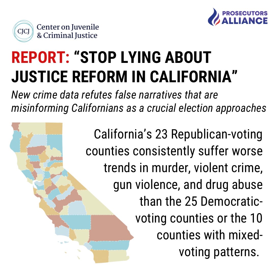 We shouldn't play politics with public safety but those opposed to reform in CA are misleading voters by pushing a false narrative about crime and accountability. The truth is that we don't have to choose between public safety and justice.

Learn more: cjcj.org/reports-public…