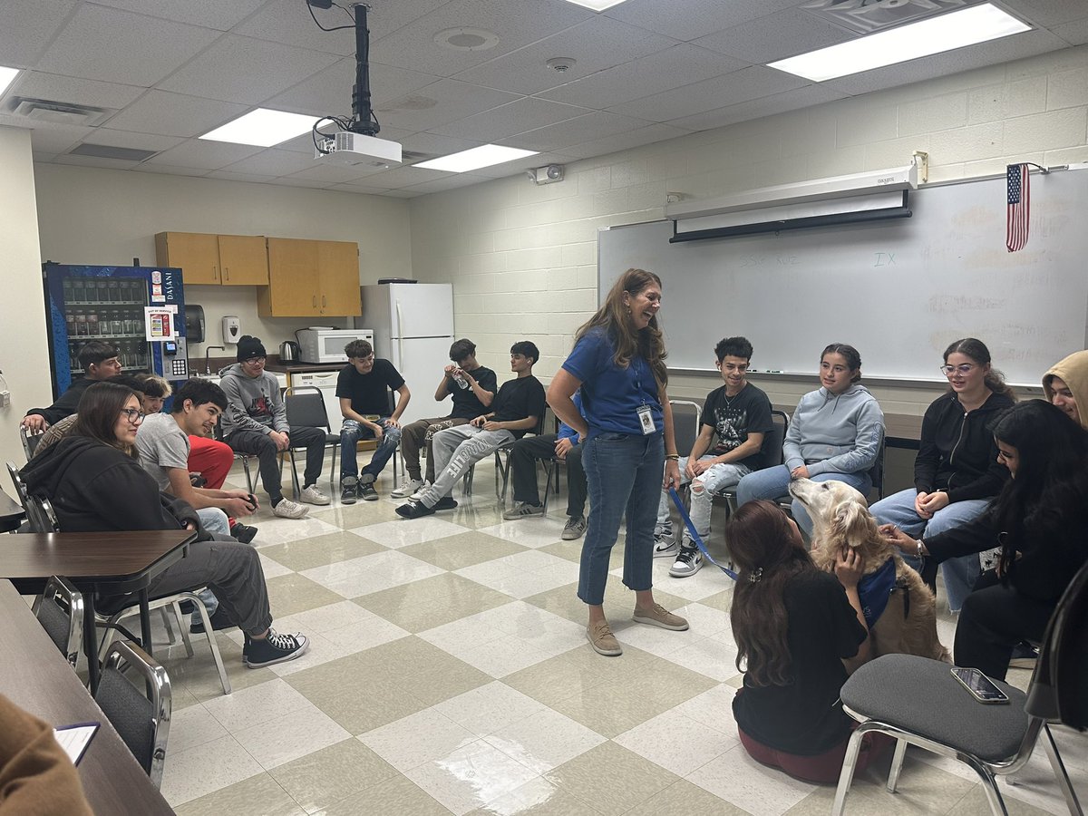 Irene L. Chavez Excel Academy (@nisdchavezexcel) on Twitter photo We always love when Sunny comes to visit!☀️💛 Thank you Paws for Service letting our staff and students love on him. PAWS members and their therapy dogs volunteer their time to encourage, support and comfort people.
<a href="/NISDCounseling/">NISD Counseling</a> <a href="/NISD/">Northside ISD</a> <a href="/CISSanAntonio/">Communities in Schools of San Antonio</a> We always love when Sunny comes to visit!☀️💛 Thank you Paws for Service letting our staff and students love on him. PAWS members and their therapy dogs volunteer their time to encourage, support and comfort people.
<a href="/NISDCounseling/">NISD Counseling</a> <a href="/NISD/">Northside ISD</a> <a href="/CISSanAntonio/">Communities in Schools of San Antonio</a>