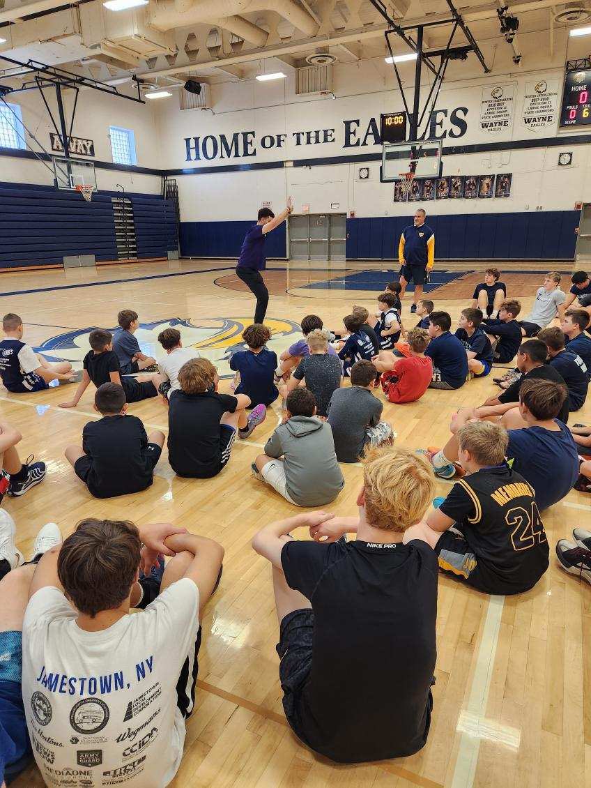 4th annual Wayne Basketball Tip Off clinic Saturday. Former Wayne and Nazareth stand out Logan Blankenberg did a great job as our Guest Speaker.