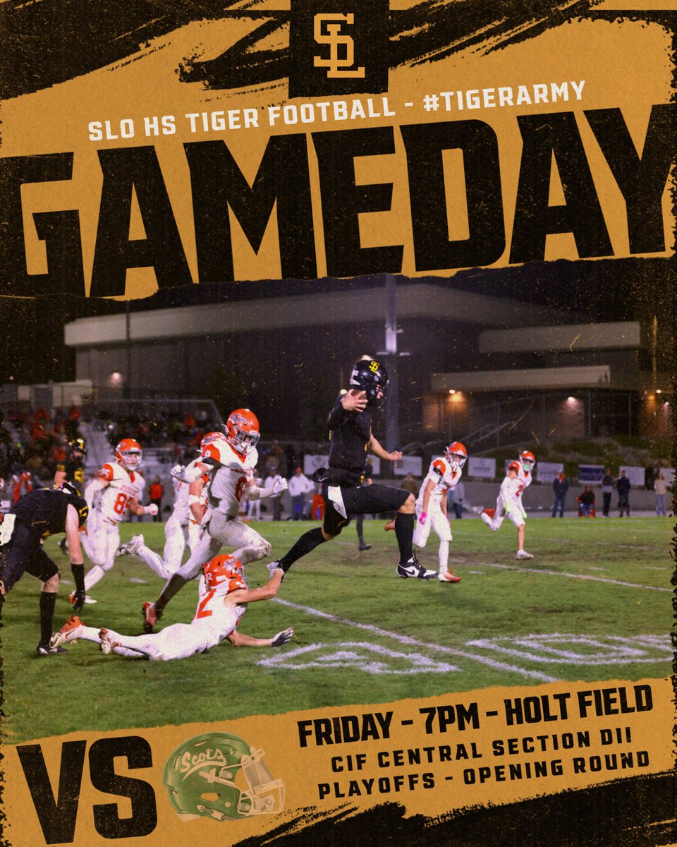 Coach Ronald (@brennanronald7) on Twitter photo Home playoff game for <a href="/slohsfb/">SLOHS Tiger Football</a> this Friday @ 7PM hosting <a href="/scotsfb/">HHS Scots Football</a> 🔥 Home playoff game for <a href="/slohsfb/">SLOHS Tiger Football</a> this Friday @ 7PM hosting <a href="/scotsfb/">HHS Scots Football</a> 🔥