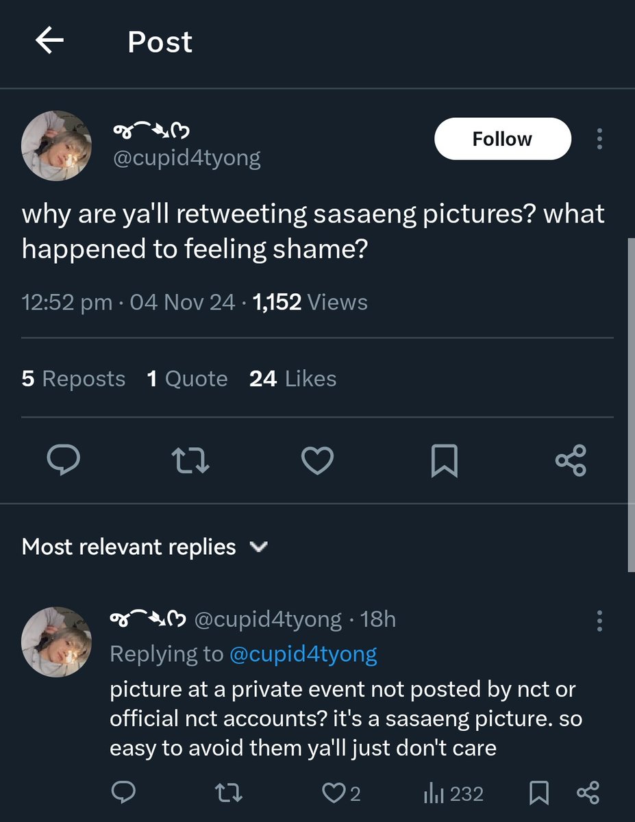 moonloading's tweet photo. @cupid4tyong suddenly everyone posted it now? like girl pls make up your fucking mind. you were literally crucifying akgaes on your tweet if you wanna call out everyone do it. and REALLY look at the difference of ur tweet when most of your co fandom are shitting on taeyong on the daily lol https://t.co/2ZdQttyfB4
