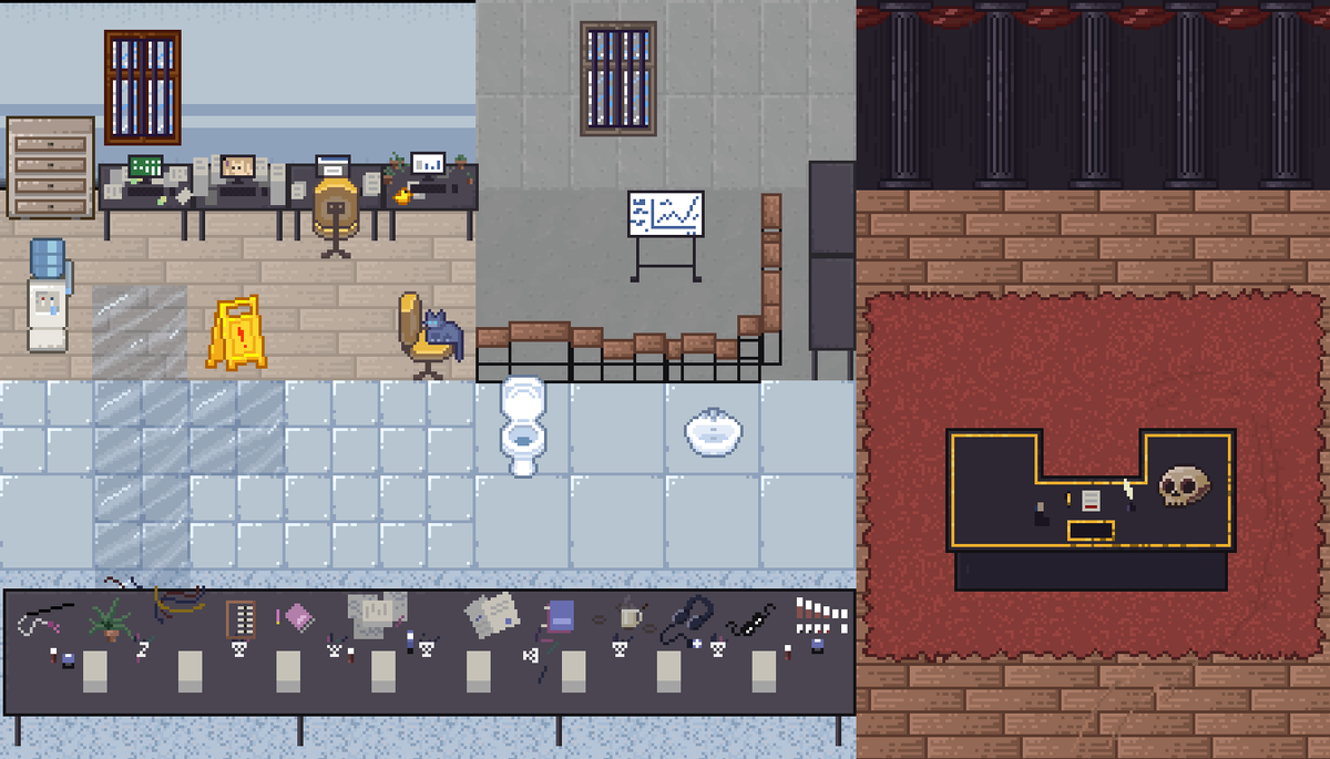 Cheglochka43's tweet photo. Tiles and items for a GameJam where I was participating with my friends
It was my first experience and I really enjoyed it

We took 6th place, but it was super fun! https://t.co/pm2Wj3WD3o
