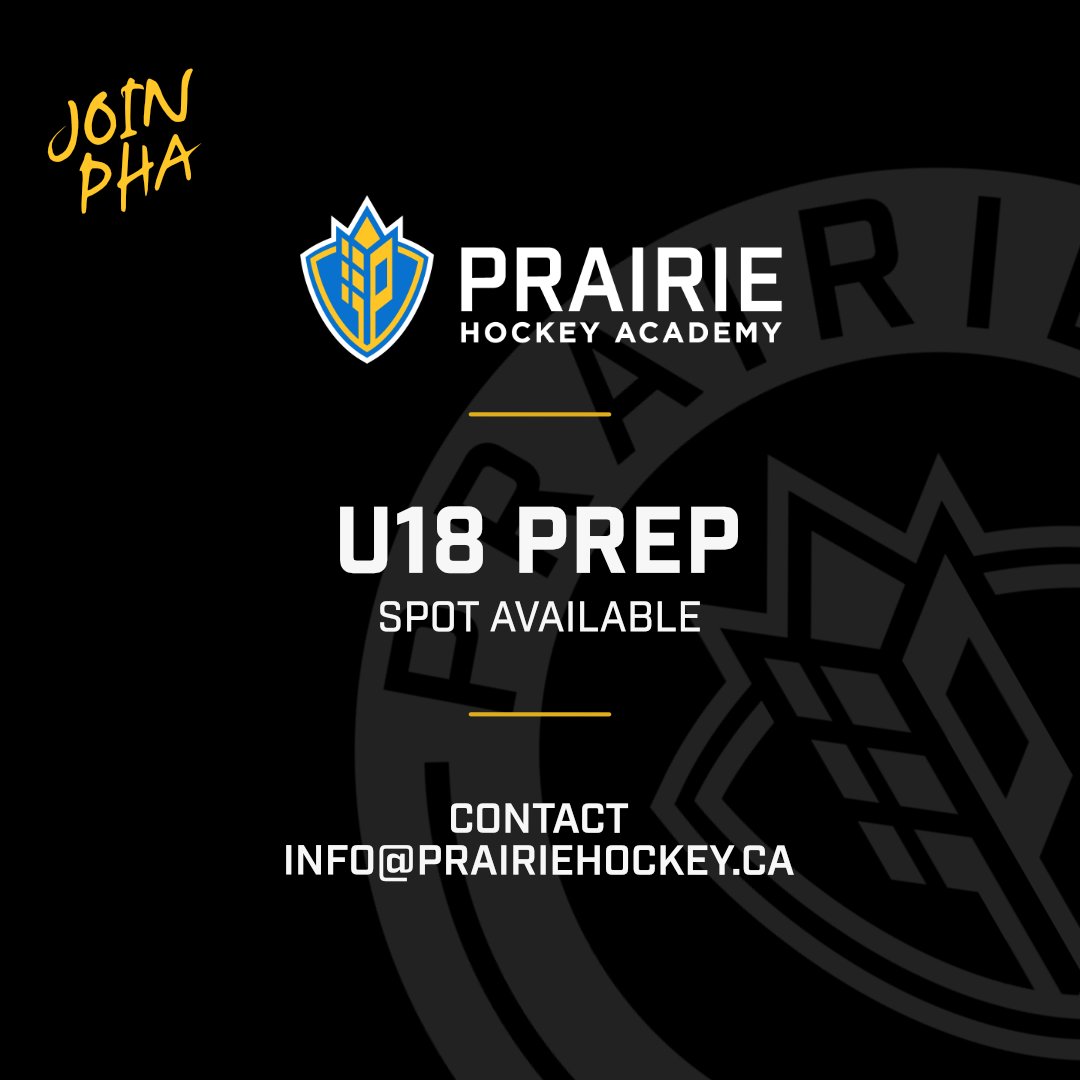 prairie_hockey's tweet photo. 🚨 Interested in joining our U18 Prep team?🚨 

We have a spot available on our roster. 
Email info@prairiehockey.ca for more info.

#PrairiePower https://t.co/mAUbIJQeXb