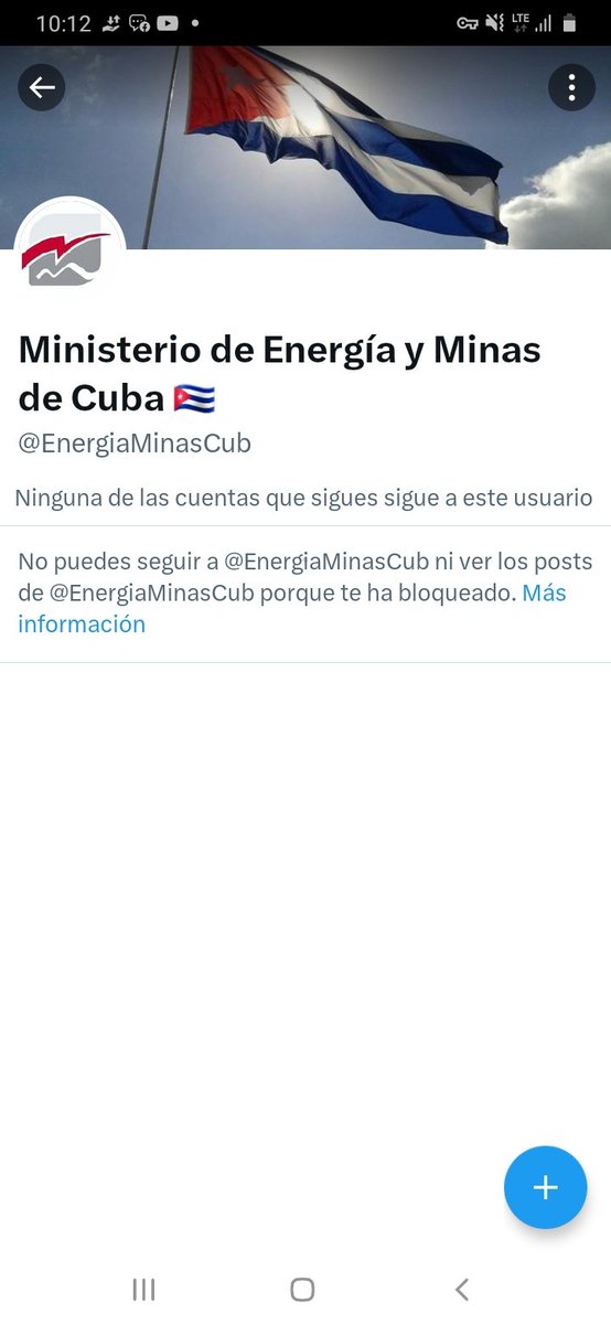 jos95087's tweet photo. @PresidenciaCuba El ministro de Energía y Minas prometió el pasado jueves q para el lunes la situación comenzaría a mejorar, cuando no ha sido así. La respuesta suya, o de su ministerio, al pedido de q aclare lo q ha sucedido, y si hay perspectivas de mejoría ha sido bloquearme. No al Bloqueo... https://t.co/aAA7hWvLsI