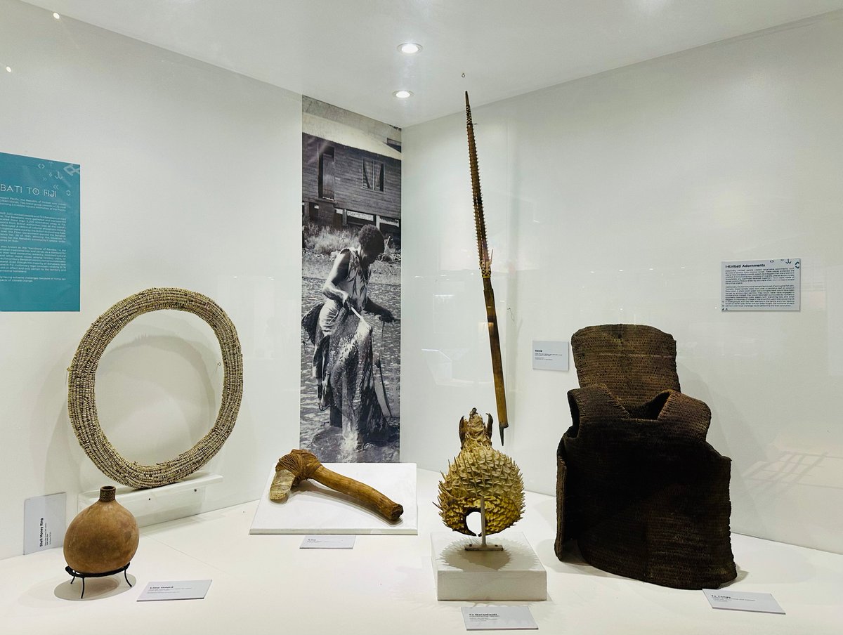 The <a href="/FijiMuseum/">Fiji Museum</a> has additional galleries - if you haven't visited lately, now you know🙃... needless to say, our #heterogeneity as a nation comes through fabulously! Below is a section reflecting a slice of  #Kiribati's historical trajectory. 
#historymatters
#museumappreciation