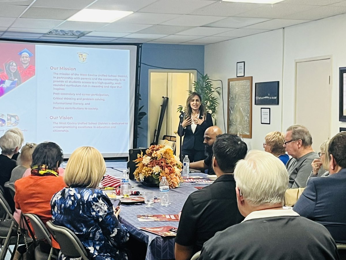 Dr. Emy Flores (@emyflores5) on Twitter photo So proud to share the latest on our <a href="/WestCovinaUSD/">West Covina USD</a> schools at the Historical Society of West Covina’s November gathering. Our district’s success really comes down to the teamwork and support from our Board of Trustees, families, staff, students, and community. Grateful for So proud to share the latest on our <a href="/WestCovinaUSD/">West Covina USD</a> schools at the Historical Society of West Covina’s November gathering. Our district’s success really comes down to the teamwork and support from our Board of Trustees, families, staff, students, and community. Grateful for