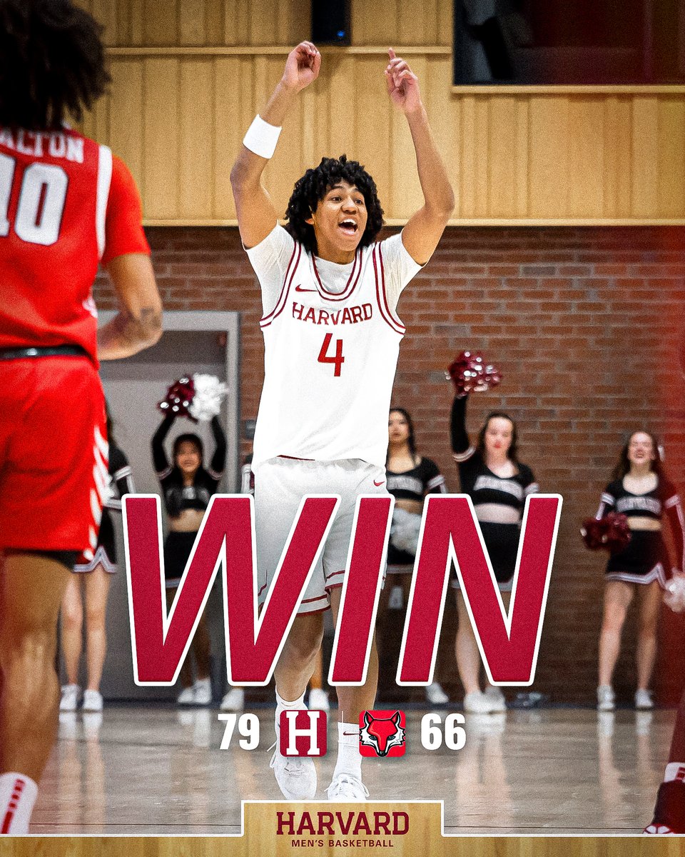 HarvardMBB's tweet photo. 🙌 Season-Opening Win!

📈 Our Team: 30-48 FG (62.5%)
🔥 Hinton: 27 PTS, 9-12 FG, 8-10 FT

#GoCrimson #OneCrimson https://t.co/OM5QvrJc5v