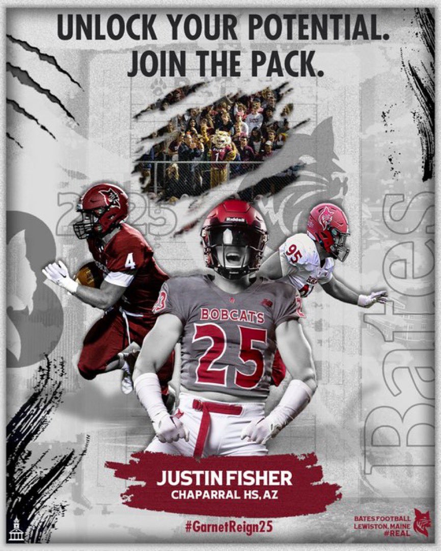 justin_fisher21's tweet photo. After a great conversation with @Coach_Suta i’m blessed to announce an offer from @Bates_Football!! @CoachNise @ChapfootballAZ @AdamArchuleta https://t.co/b7JPqVFeMA