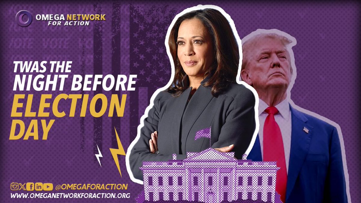 omegaforaction's tweet image. Twas the night before Election Day, all through the land,
Voters were ready, ballots in hand.
With swing states to watch and results to delay,
Democracy's strength would soon have its say.
 #FightforAmerica #OmegaForAction #Election2024