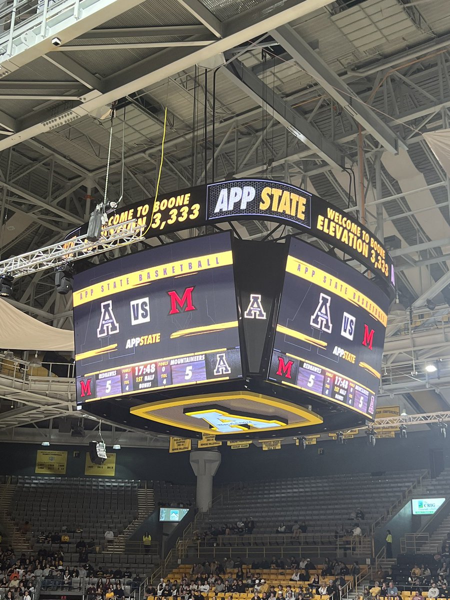 drmachon's tweet image. Home opener for @AppStateMBB! #TakeTheStairs