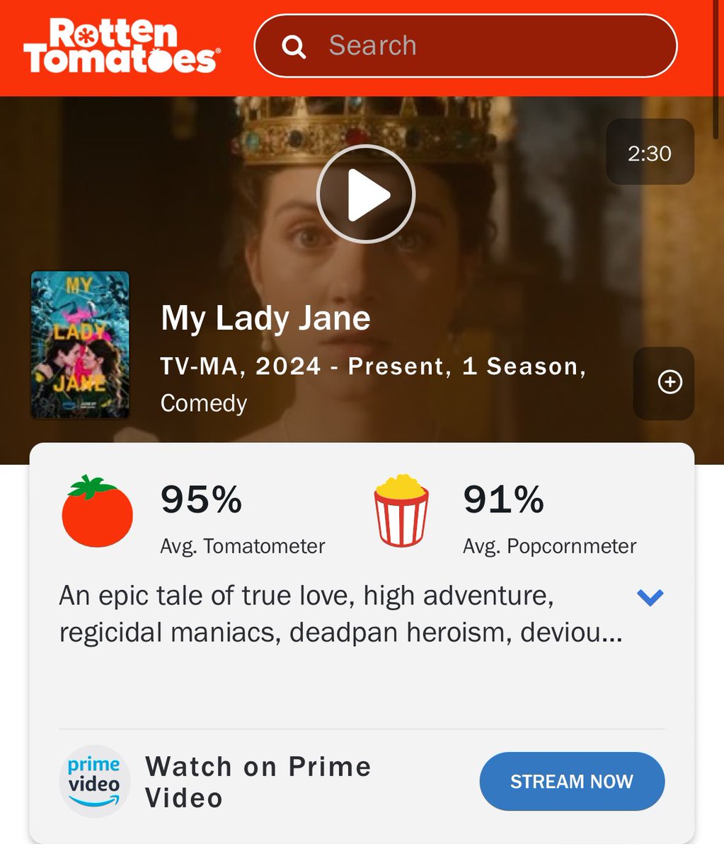 prime video is insane because what do you mean they cancelled a show that is THIS popular? 

#MyLadyJane #SaveMyLadyJane
