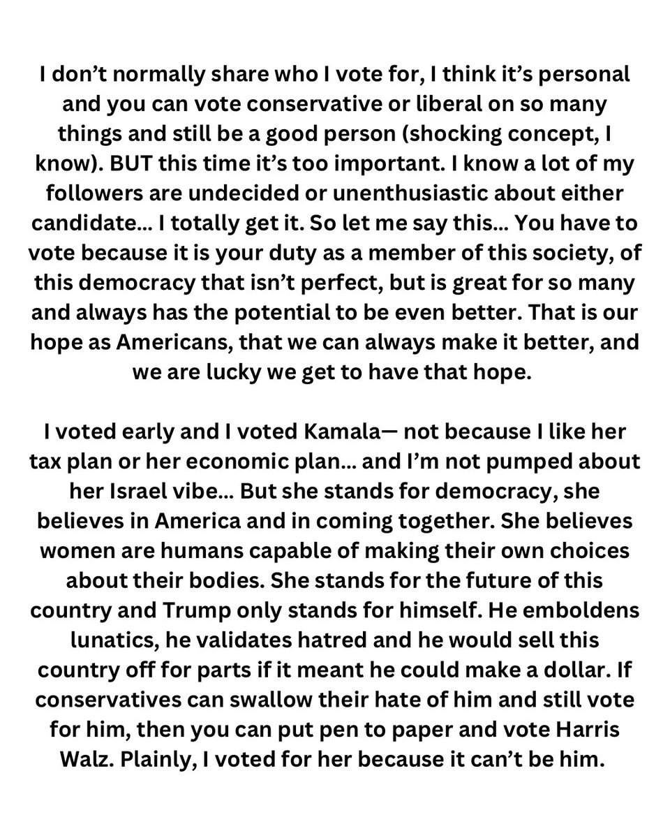 Tomorrow is Election Day… VOTE 💙🗳️🇺🇸 #HarrisWalz