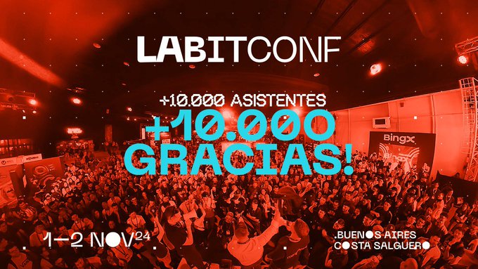 PushEnEspanol's tweet image. 1⃣ Se llevó a cabo la #LABITCONF2024 en 🇦🇷

Evento líder en Latinoamérica que reunió a los principales líderes y emprendedores de la industria y más de 10.000 asistentes que pudieron compartir más de 240 charlas en dos días sobre #Bitcoin, blockchain y tendencias del ecosistema.