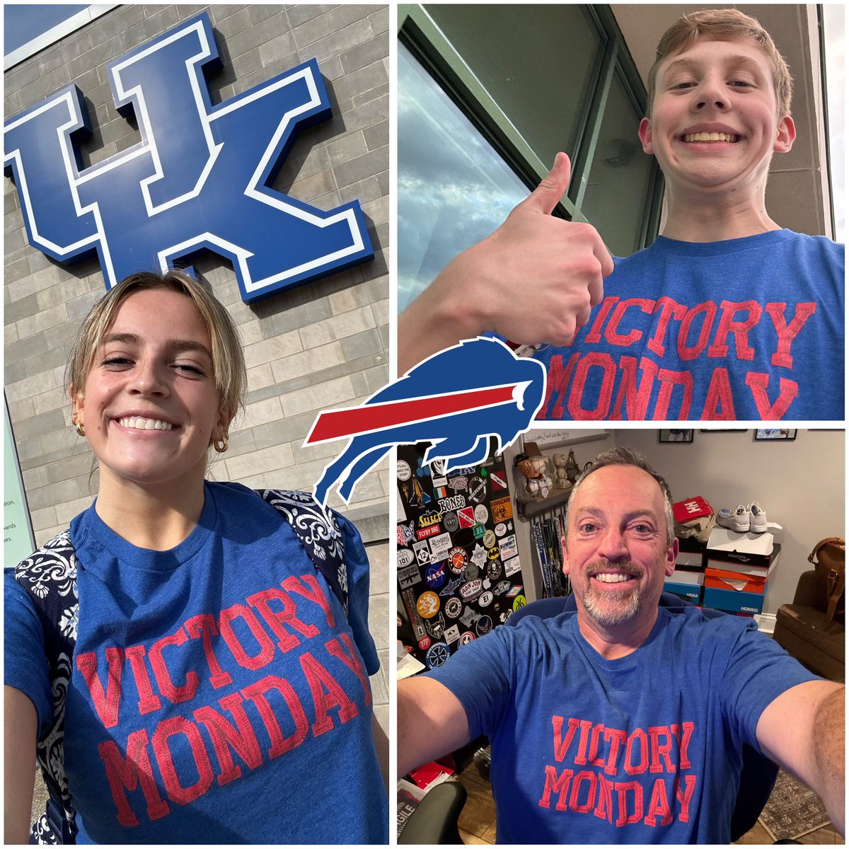 rhftwo's tweet photo. @26shirts - Two generations of #BillsMafia #victorymonday and two generations of Kentucky Wildcats @Ray_Davis07 
#raisedright https://t.co/yppIlNrryA