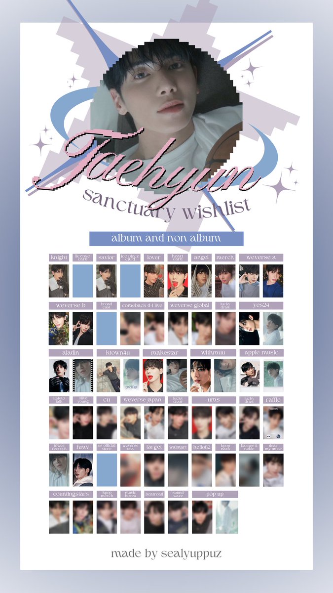 ☆ TXT The Star Chapter: SANCTUARY photocard template / wishlist