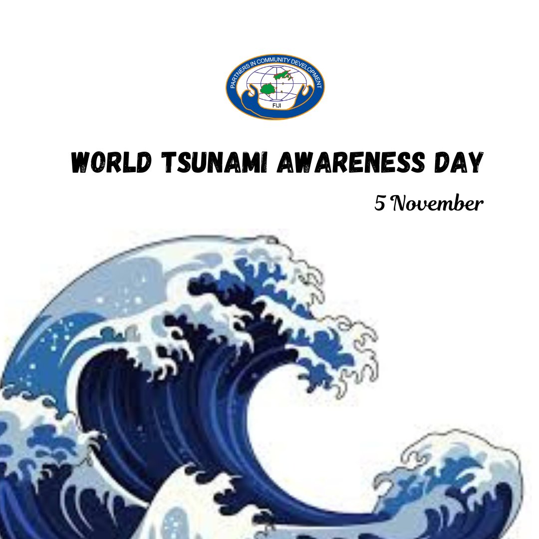 PCDFiji's tweet photo. This World #TsunamiDay, learn how to stay safe:
🌊Know the signs
🌊Evacuate immediately
🌊Stay Informed

Remember, preparedness is key! Let us work together to reduce the impact of tsunamis.
#WorldTsunamiAwarenessDay #TsunamiSafety #DisasterPreparedness #PCDFiji https://t.co/BN3dL4yDie