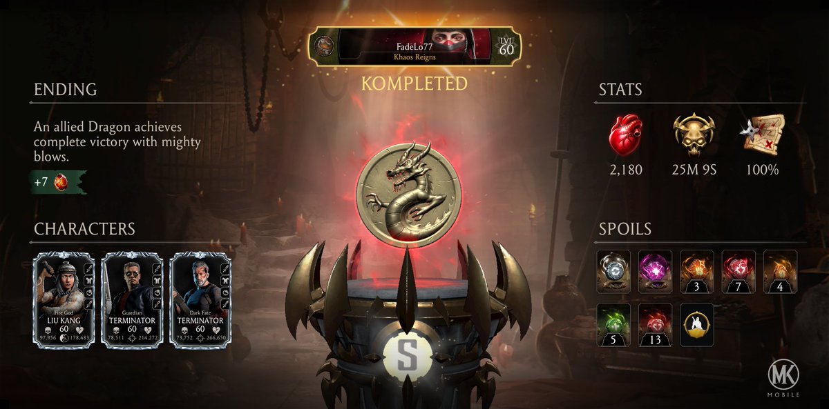 fade_lo77's tweet photo. I just completed a Krypt Run in Mortal Kombat mobile! Check out my stats. https://t.co/DwbOjCSd9r