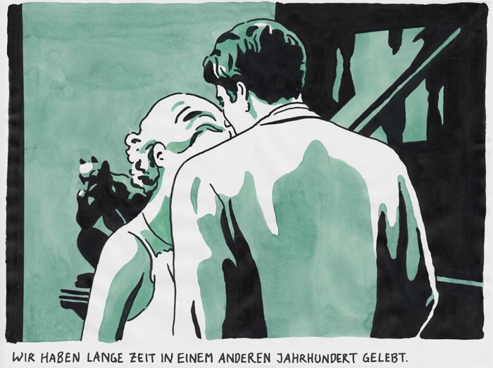 FrankNikol1's tweet photo. Wir haben lange Zeit in einem anderen Jahrhundert gelebt.
(We lived in a different century for a long time.)
#drawing #contemporaryart #contemporarydrawing #franknikol #kunst #art #nikol #cartoon #zeichnung #onepicturestory #alswirnochsurrealistenwaren https://t.co/wmG875OUbZ