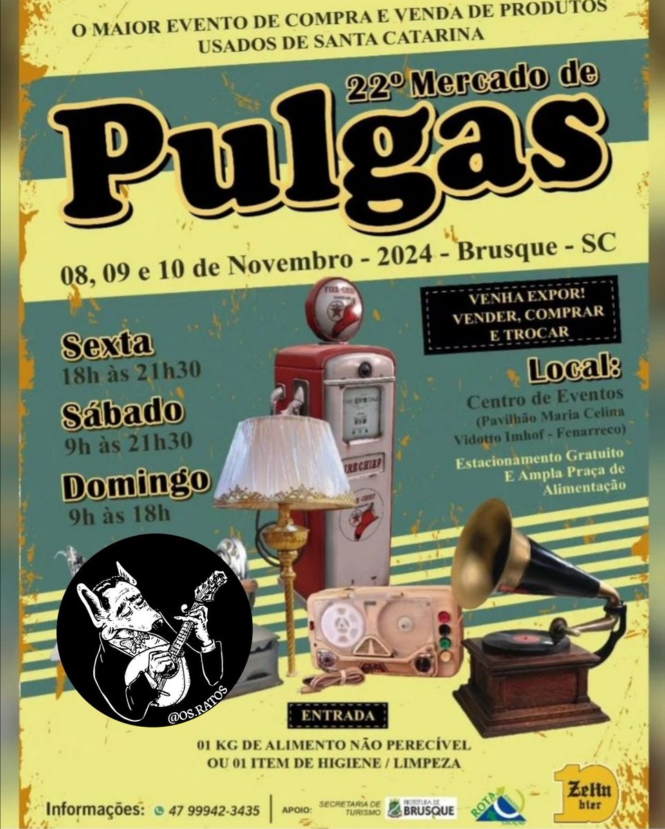 ratos_os's tweet photo. Neste fim de semana...
@mercadodepulgasbrusque em Brusque SC

Eu e meu amigo Menegazzo do vinil estaremos juntos numa feira pra lá de Legal

Vinil e quadrinhos....

Sexta 18h às 21h
Sábado 9h00 às 21h30
Domingo 9h00 às 18h

Nos vemos lá

Valeu,  obrigado, até..... https://t.co/co75KKOW4V