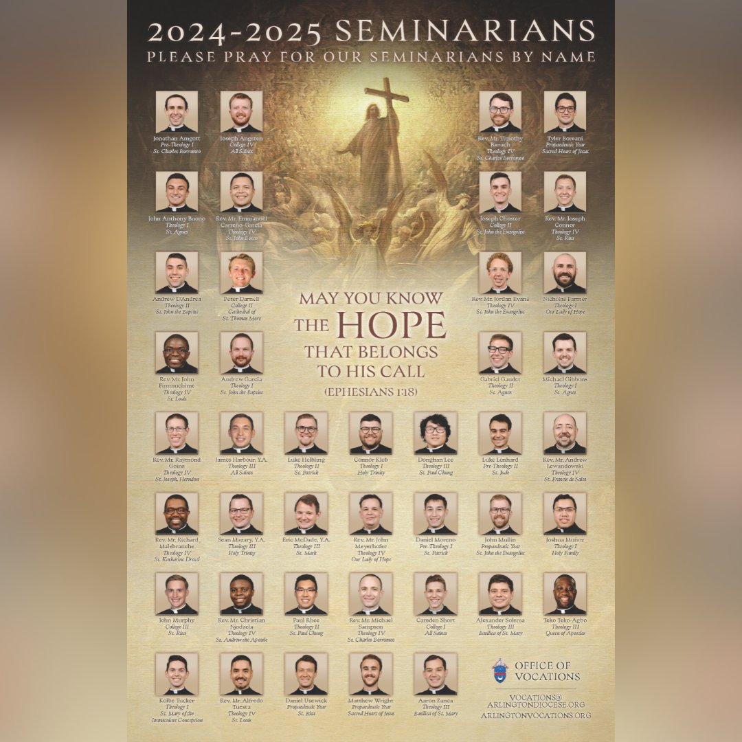 arlingtonchurch's tweet photo. This #NationalVocationAwarenessWeek and always, pray for our seminarians as they prepare themselves to be our future priests! https://t.co/wk9UWdcZsu