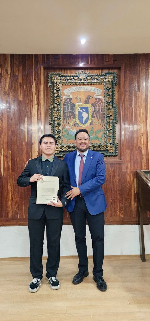 Rodríguez-Molina group (@molinagroup) on Twitter photo We're super proud that, today, two of our grad students (currently pursuing their Masters with us) received their BSc degrees in Chemistry due to their Academic Excellence, in a special ceremony <a href="/quimica_unam/">Facultad de Química UNAM</a>
Congratulations <a href="/axeluribev/">Axel Uribe</a> <a href="/EduardoGrande09/">Eduardo Grande</a> 🎉🎊 We're super proud that, today, two of our grad students (currently pursuing their Masters with us) received their BSc degrees in Chemistry due to their Academic Excellence, in a special ceremony <a href="/quimica_unam/">Facultad de Química UNAM</a>
Congratulations <a href="/axeluribev/">Axel Uribe</a> <a href="/EduardoGrande09/">Eduardo Grande</a> 🎉🎊