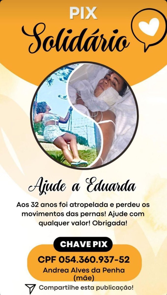 Quem puder compartilhar , juntos samos mas fortes 🙏🍀💪