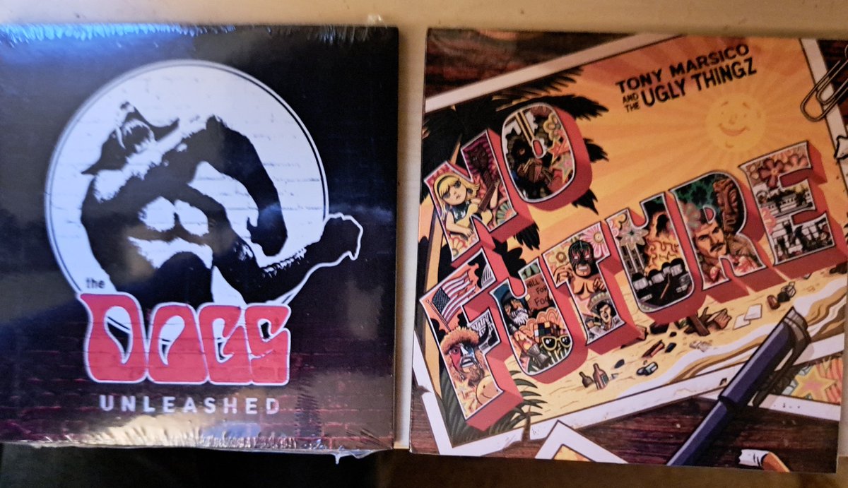 These awesome CDs, The Dogs and Tony Marsico and the Ugly Thingz, arrived in the mail today. Thank you, Loren Molinare. They are available on Rum Bar Records.
