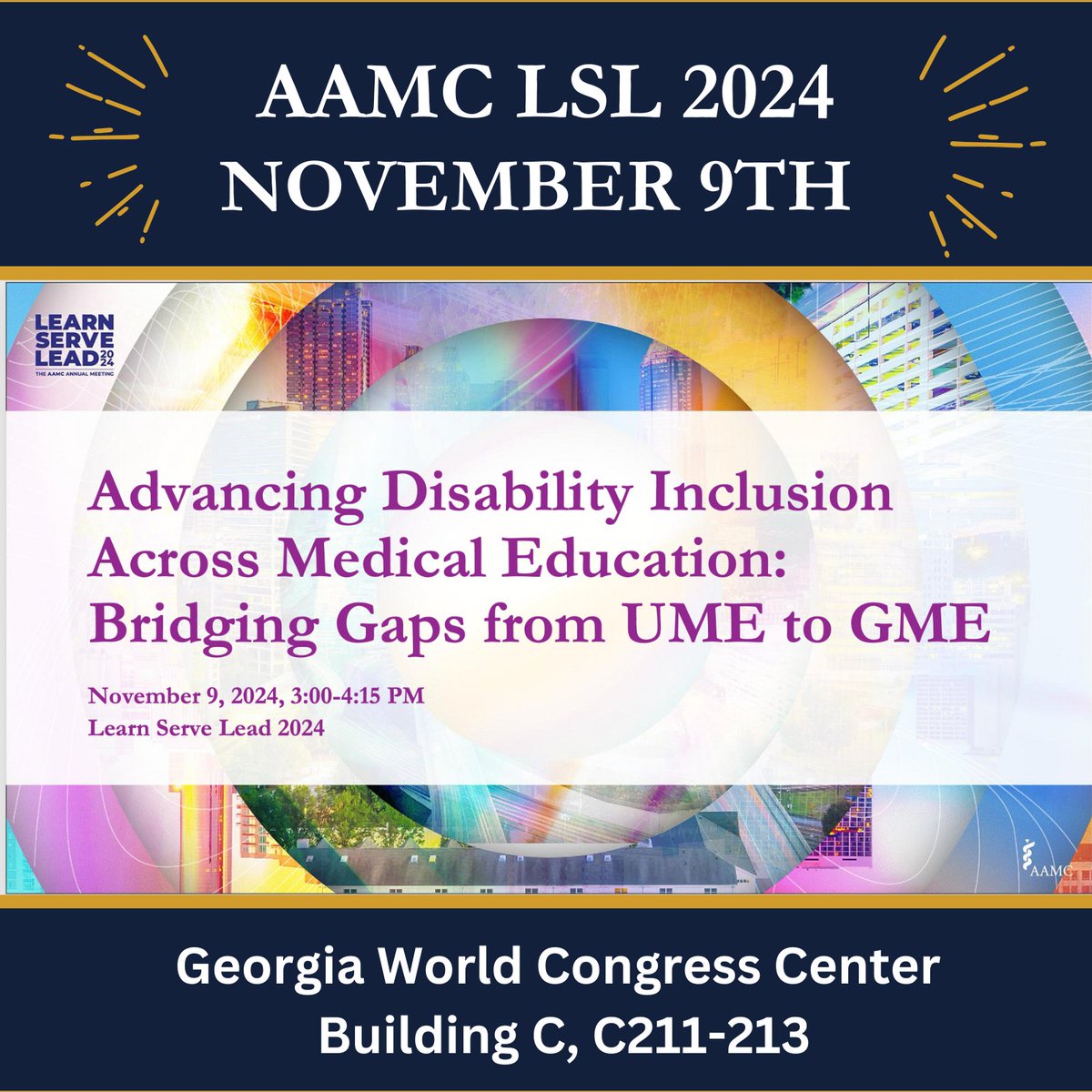 Lisa M Meeks, PhD, MA (@meekslisa) on Twitter photo Attending <a href="/AAMCtoday/">AAMC</a> #AAMC24? Join us to discuss Advancing Disability Inclusion Across Medical Education: Bridging Gaps from UME to GME 🌟
I’m thrilled to be part of this session with <a href="/JayBehel/">Jay Behel</a> , <a href="/pilarortegamd/">Pilar Ortega</a> <a href="/ZoieSheets/">Zoie Clarise Sheets, MD, MPH</a>, Peppar Cyr, and Tara Cunningham and to highlight our Attending <a href="/AAMCtoday/">AAMC</a> #AAMC24? Join us to discuss Advancing Disability Inclusion Across Medical Education: Bridging Gaps from UME to GME 🌟
I’m thrilled to be part of this session with <a href="/JayBehel/">Jay Behel</a> , <a href="/pilarortegamd/">Pilar Ortega</a> <a href="/ZoieSheets/">Zoie Clarise Sheets, MD, MPH</a>, Peppar Cyr, and Tara Cunningham and to highlight our
