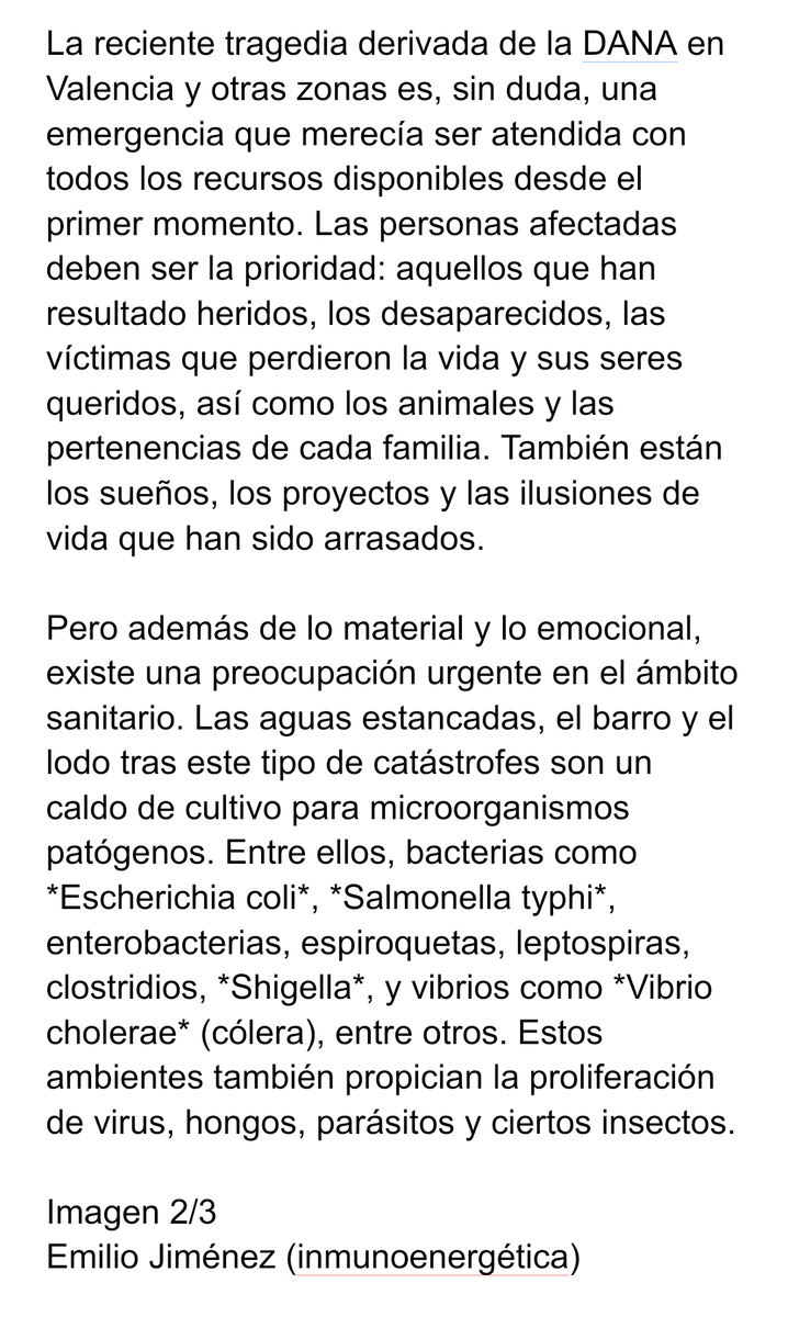 InfoInmuno's tweet image. "La otra cara de las catástrofes: soledad, desprotección y riesgos invisibles tras la DANA"
Esta tragedia nos muestra lo frágil que es la seguridad que creemos tener. Además de los peligros sanitarios invisibles, enfrentamos el impacto emocional. #DANA2024 #Valencia