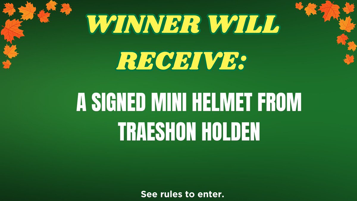 BESTRoofingOR's tweet photo. Enter this exciting giveaway for the chance to a win a signed helmet by Traeshon Holden and help give back to families in Lane County! This Thanksgiving, Traeshon Holden and the Oregon Ducks are bringing joy to families in need!  🦃🍁 In partnership with the One Hope Network, Oregon Ducks Football, and BEST Roofing, we're working to provide 1,600 Thanksgiving meal boxes to families in Lane County!

Every donation goes directly to One Hope Network and will make a direct impact on our community.

Rules to enter the giveaway:

1. Donate any amount ending in the Number ONE to the GoFundMe link in our bio or copy the link: https://t.co/pGXXy20SDZ
    a. Ex: $1, $11, $21, etc.
2. Share this post for a bonus entry.
3. Giveaway 11/4 - 11/11

Let's make this holiday special — together! 💛💚