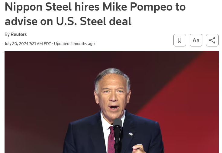 DaveMcCormickNO's tweet photo. This carpetbagger CT Dave
@DaveMcCormickPA
and Mike Pompeo. Pompeo the creep is pushing for US Steel to Japan. You Can't Trust Dave McCormick #Pennsylvania #Pittsburgh #PASEN #CaseyForSenate #VoteBlueDownBallot 
https://t.co/DZ2LsQqRfF https://t.co/pLTEsLGb52