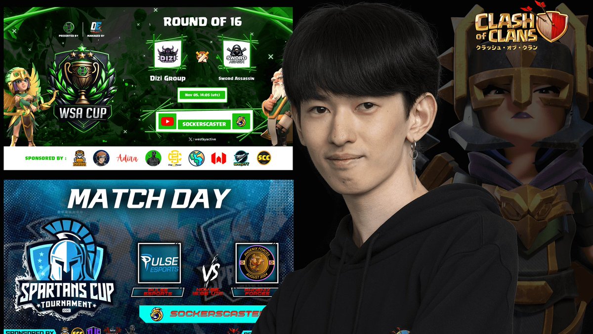 Sockers_'s tweet photo. Martes
15.00 CET β°οΈ10.00 EST
Guerras de Asia
β
@PulseGaming_1 π #phoenixforce
β
@DiziGroup π #swordassassin
YT https://t.co/AM8pYL7Azs
TW
https://t.co/UvuJuygy1k
#CLASHOFCLANS https://t.co/ILxP8bQHfZ