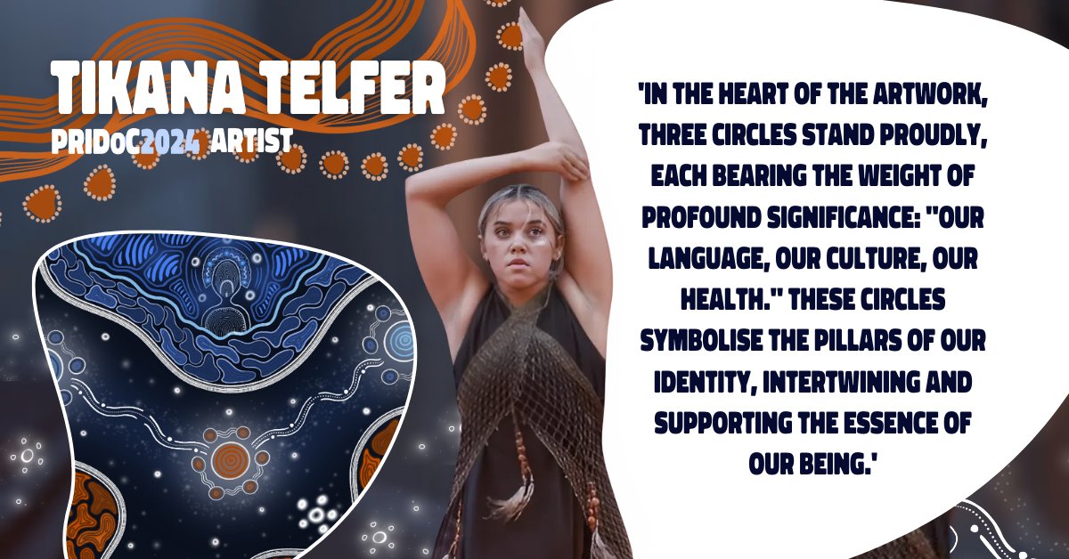 ✨ Meet Tikana Telfer, #PRIDoC2024's gifted artist from the Mullawirra Meyunna (dry forest clan) of the Kaurna people on the Adelaide Plains, with connection to her mothers and grandmothers' line from Ooldea on the far west coast of South Australia. 

aida.eventsair.com/pridoc-2024/ab…