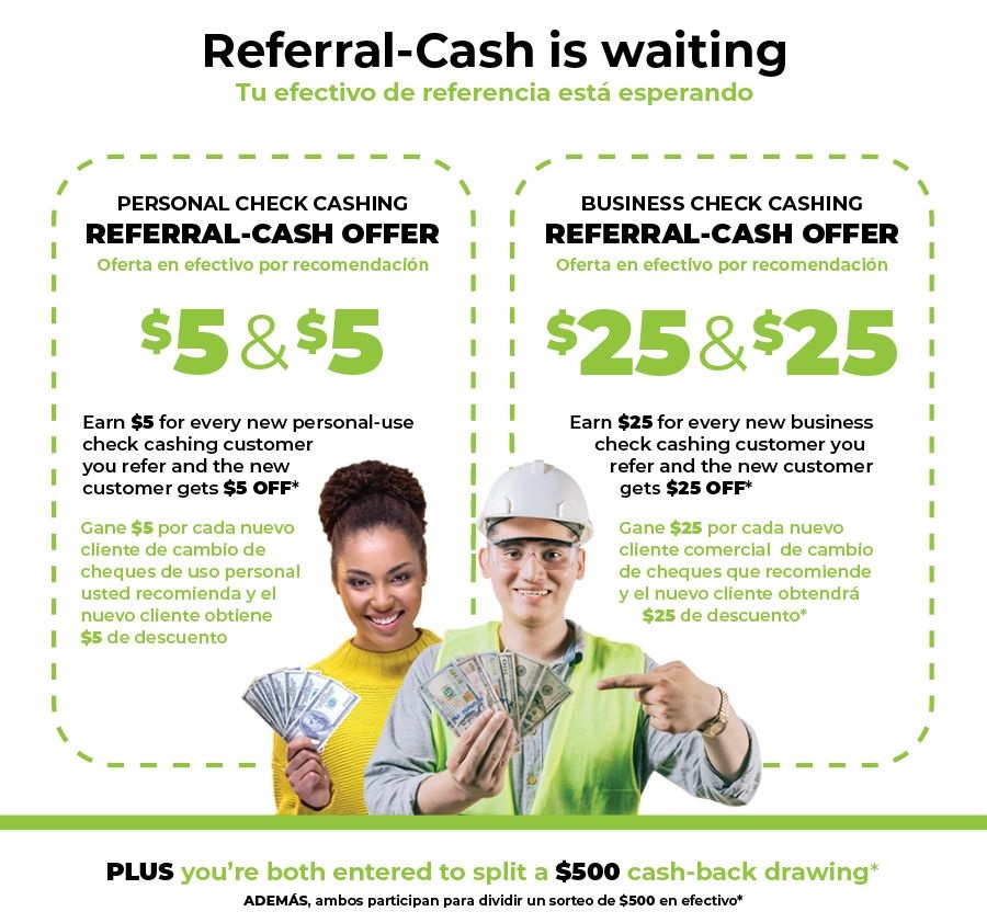 yourexchange's tweet photo. Your Exchange Money Center is paying cash for referrals! The more you refer, the more you can earn - plus, you and each person you refer get entered to split a $500 Bonus drawing on December 16, 2024. Learn more https://t.co/NRq0V2ASmT https://t.co/6eaeJ5PzCk