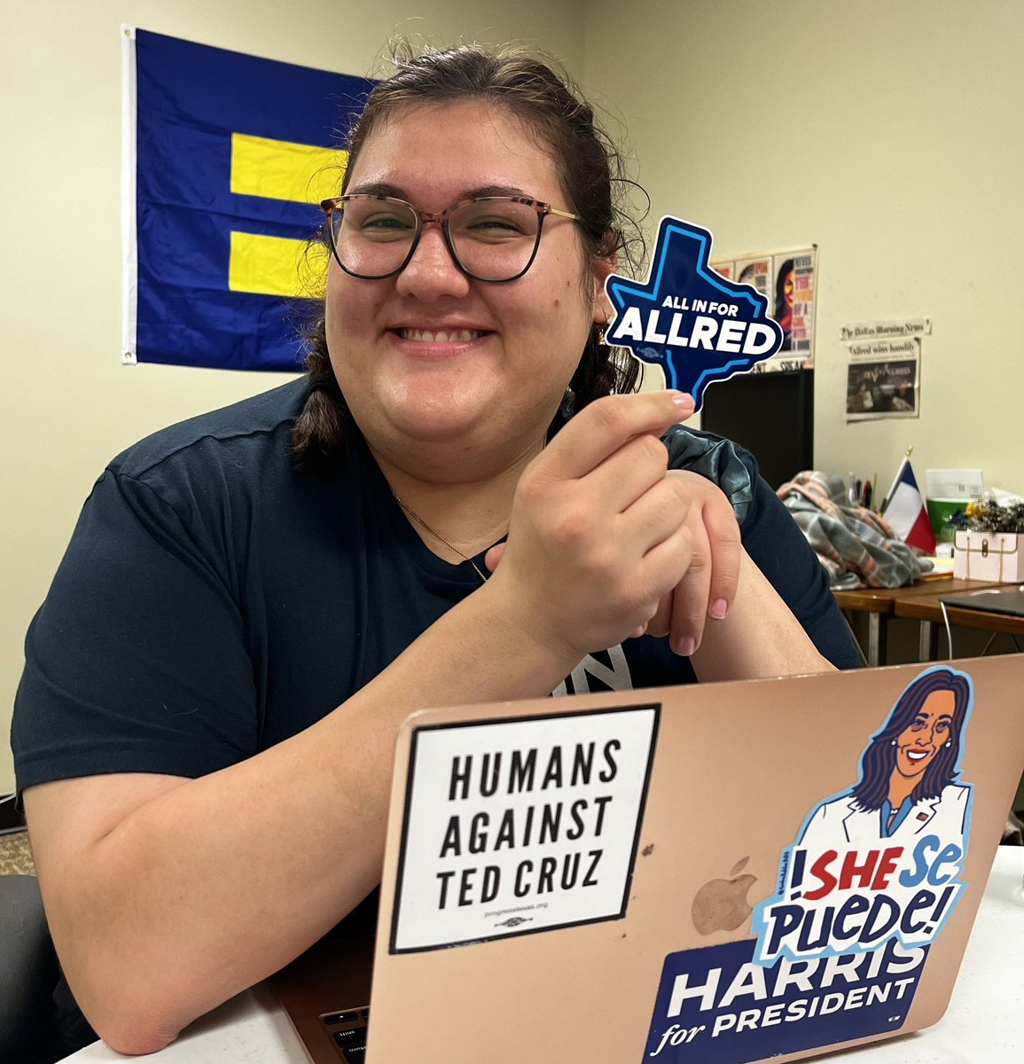 0liviajulianna's tweet photo. I’m in Dallas where I’ve been working all day to reach out to Texans and make sure they’ve got a plan to get to the polls tomorrow. 

We are going to beat Ted Cruz and send Colin Allred to the U.S. Senate. 

Get out and vote Texas! https://t.co/z11WlnOq0r