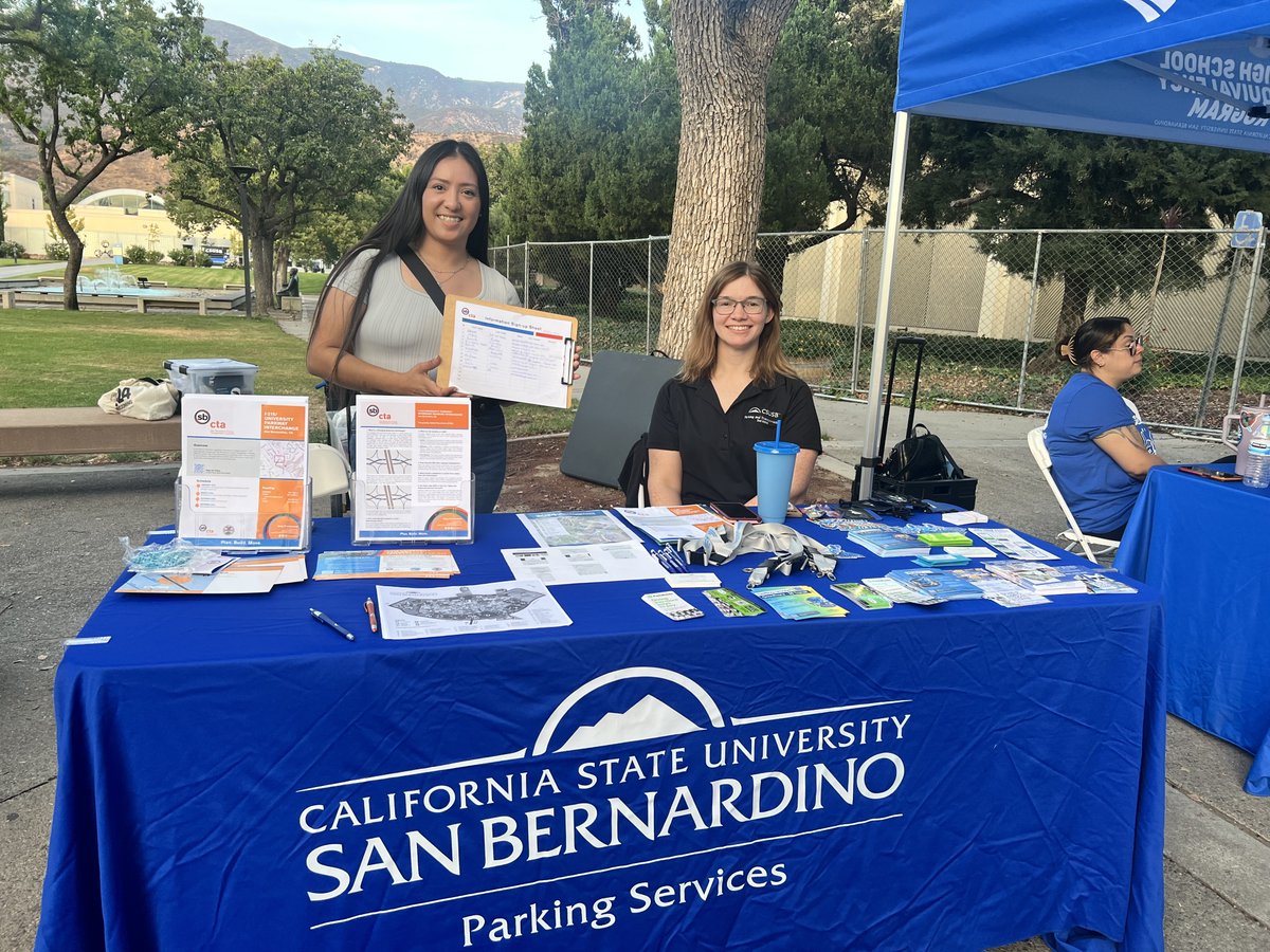 Our outreach team along with our project partner, Cal State University San Bernardino, were on campus during Homecoming weekend providing updates on the I-215 University Parkway Interchange project. 

Read our  blog post to learn more about the project: bit.ly/3AAxL6g
