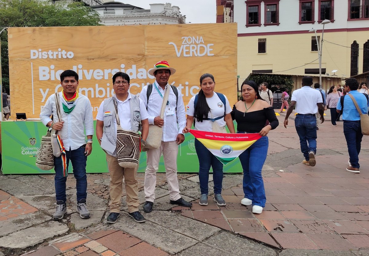 UNIPAcomunica's tweet photo. 🌱Seguimos luchando por la defensa del Katsa Su, en la COP16. El 31 de octubre, en un conversatorio en el stand de DEJUSTICIA,  se abordaron temas clave como los derrames de petróleo, la deforestación y el conflicto armado que afectan nuestro territorio. https://t.co/l9IcWidkjG