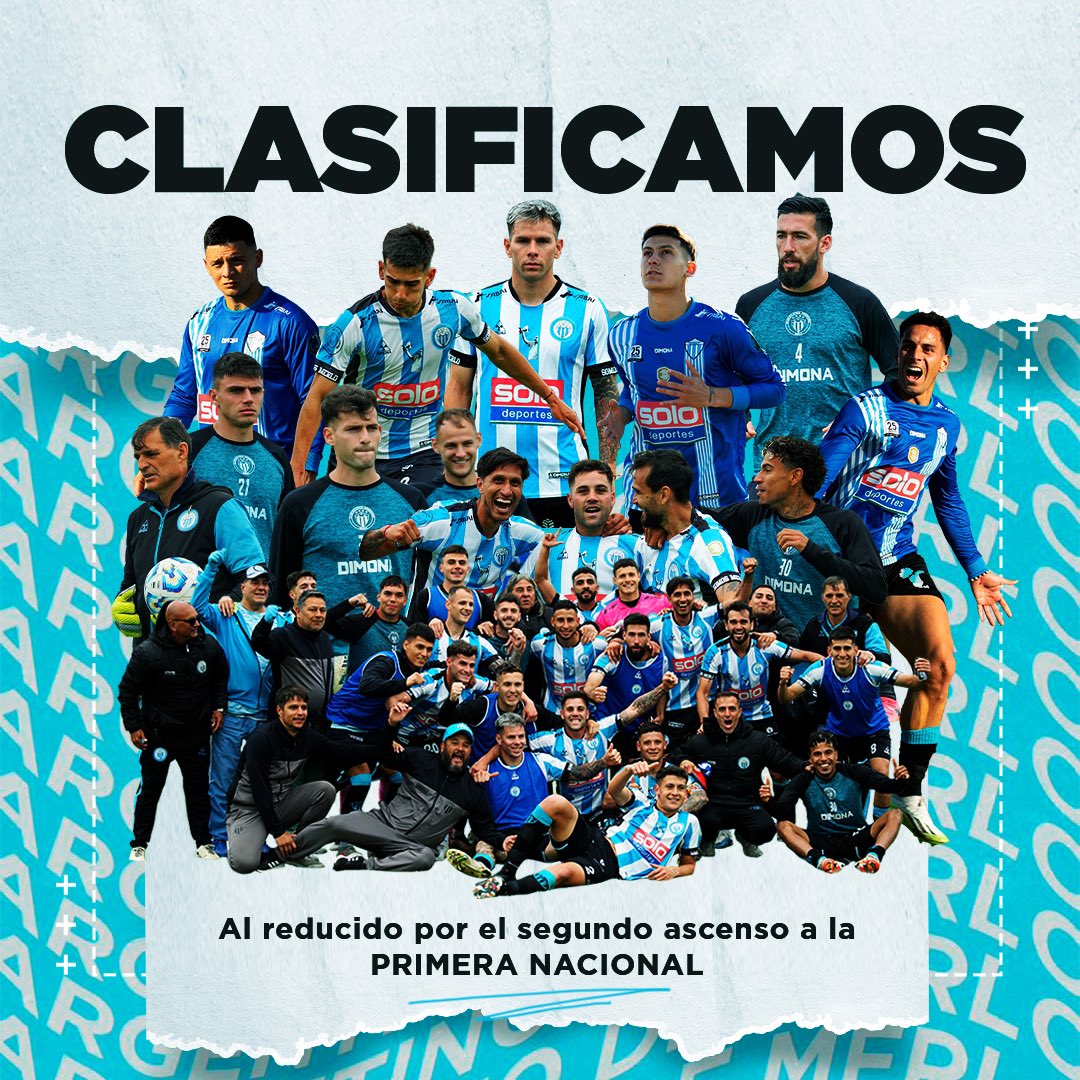CLASIFICAMOSSSSSS🩵🤍🩵

AL REDUCIDO POR EL SEGUNDO ASCENSO A PRIMERA NACIONAL

ESTO ES MERLO 👊🏼👊🏼

#Desde1906SomosMerlo