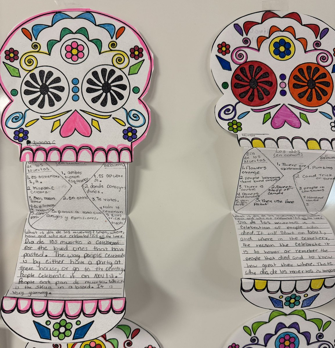 SCamacho_SRMS's tweet photo. Spanish 2 had a busy Day of the Dead couple of weeks. From creating an altar using past tense conjugations 100% in Spanish, to comparing Halloween with Day of the Dead &amp; finalizing by color coding an alebrijes text with comprehension questions! 👏🏻 
@SRMS_Generals 
#LOTE_SISD https://t.co/shGYgRzki7