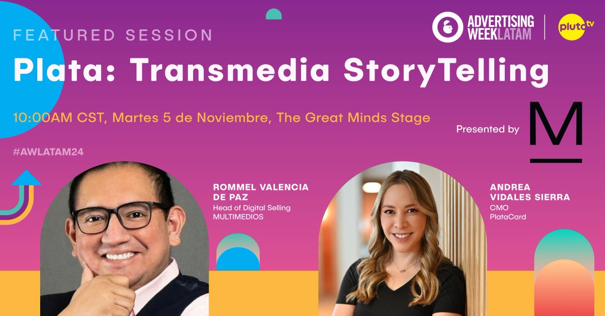 Únete a este panel especial junto a @Multimediostv, donde Andrea Vidales, CMO de Plata, compartirá el recorrido de esta innovadora financiera en el mercado mexicano. 

🔗 ¡No te lo pierdas! bit.ly/3YCt4Rq #AWLATAM24