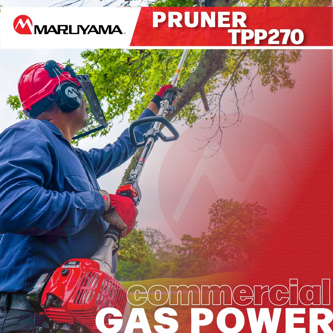 maruyama_us's tweet photo. Don't let tall branches slow you down! The Maruyama Pruner TPP270 gives you the reach you need to get the job done. Safety, efficiency, and Japanese engineering excellence.
➡️ Product details at: https://t.co/uEAzZOLTnt
-
#Maruyama #MorePowerForThePros #polesaw #polepruner https://t.co/SWwJ9WW9Dr