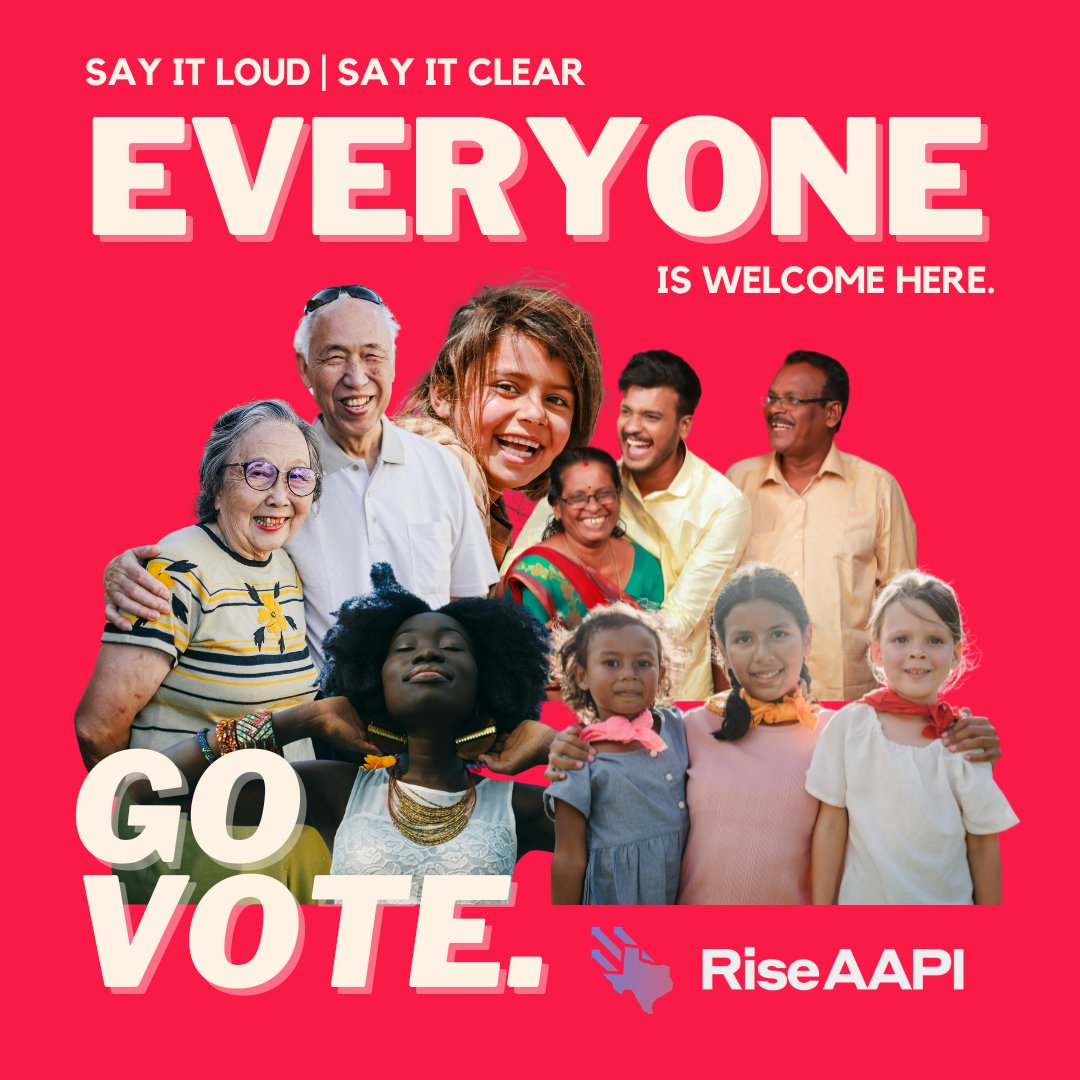 RiseAAPI's tweet image. It doesn&apos;t matter where you come from or what you look like - everyone should be welcome here. We invite Texans to unite against all forms of hate and to stand for peace for all - and one way to do that is to vote.

Visit riseaapi.org/votinginfo for more info.

#webelongtogether
