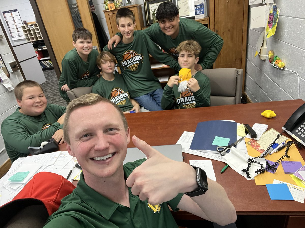 NevillsMr's tweet photo. These guys stopped by before their win tonight! Great way to open their season. #GPWay https://t.co/E7ujhHCu1P