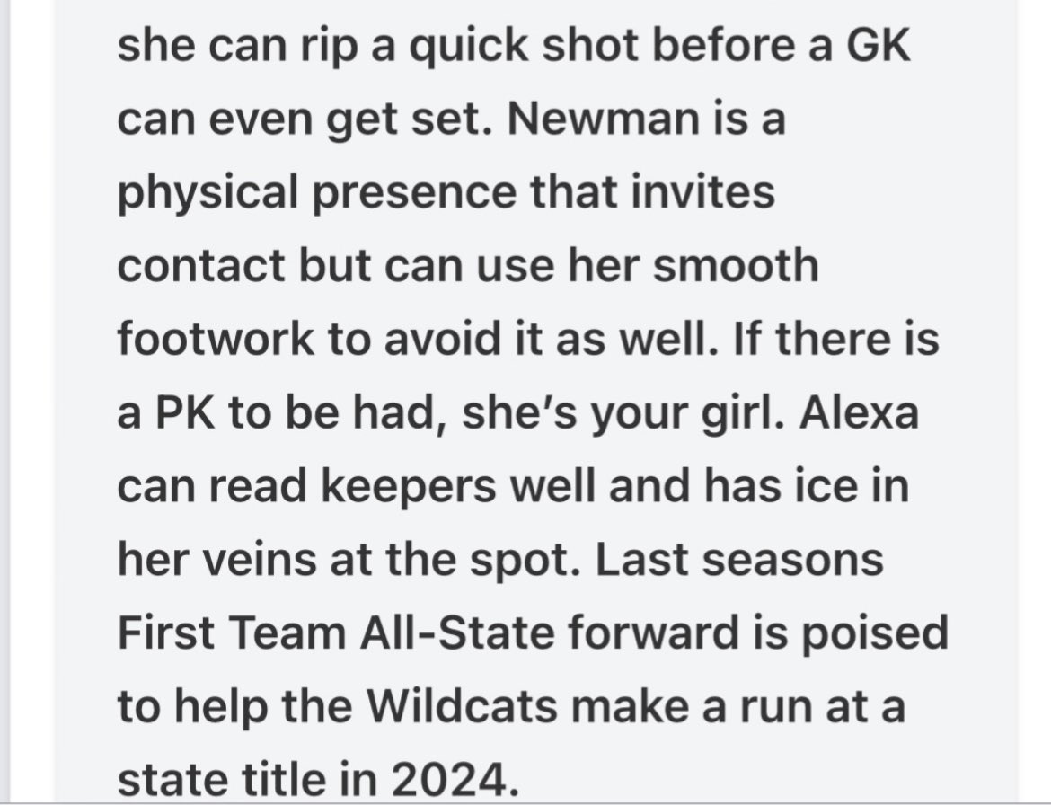Alexa Newman | ECNL 2027 (@alexanewman22) on Twitter photo Forgot to add this article on here! But thank you <a href="/PrepSoccer/">Prep Soccer ⚽️</a> for the nice write up and thankful to be apart of the few on this list!!! Forgot to add this article on here! But thank you <a href="/PrepSoccer/">Prep Soccer ⚽️</a> for the nice write up and thankful to be apart of the few on this list!!!