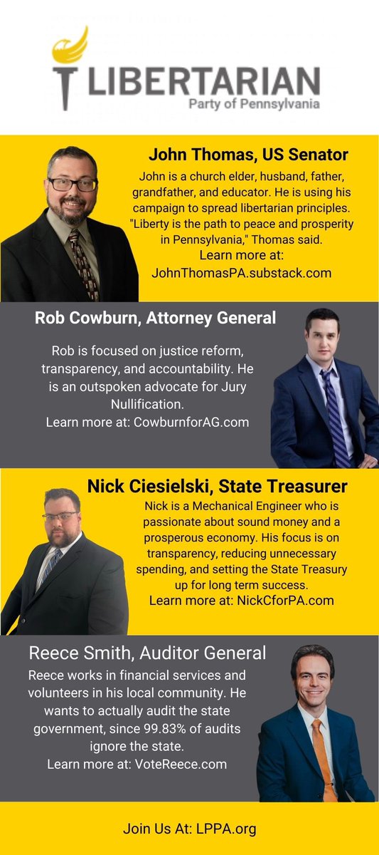 LPMisesCaucusPA's tweet photo. Your handy voting guide for @LPPAorg candidates. https://t.co/CZVyADxwvW