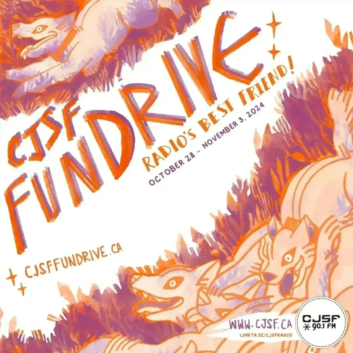 CJSF's tweet image. Thank you, dear listener, for pulling through this #Fundrive: you are top dog + officially #RadiosBestFriend. We made $6936 during this year’s #FundriveWeek! 

🐾 We’re still counting our #CJSFFundrive2024 pledges: stay tuned to cjsffundrive.ca for a running update!