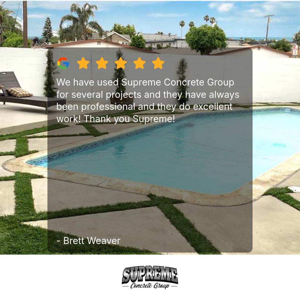 SupConcrete's tweet photo. Thanks so much for taking the time to leave a 5 star review! https://t.co/MyfZYvUgMN